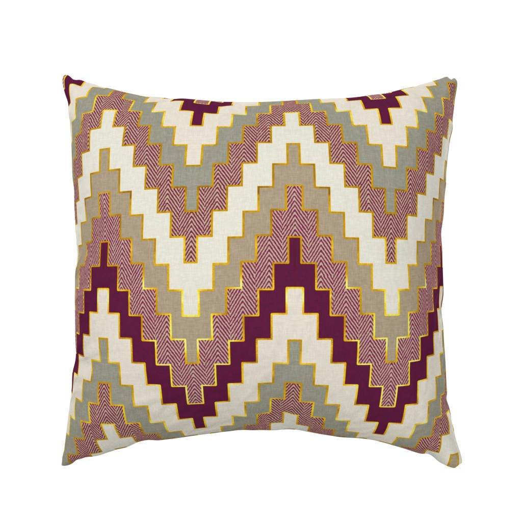 Luxe Chevron in Plum Harvest