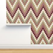 Luxe Chevron in Plum Harvest