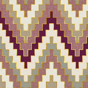 Luxe Chevron in Plum Harvest