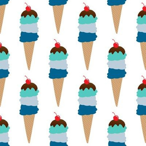 large icecream cone // blue stack