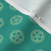 sakura - jasmine on teal