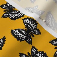 Black Lace Butterflies - Yellow