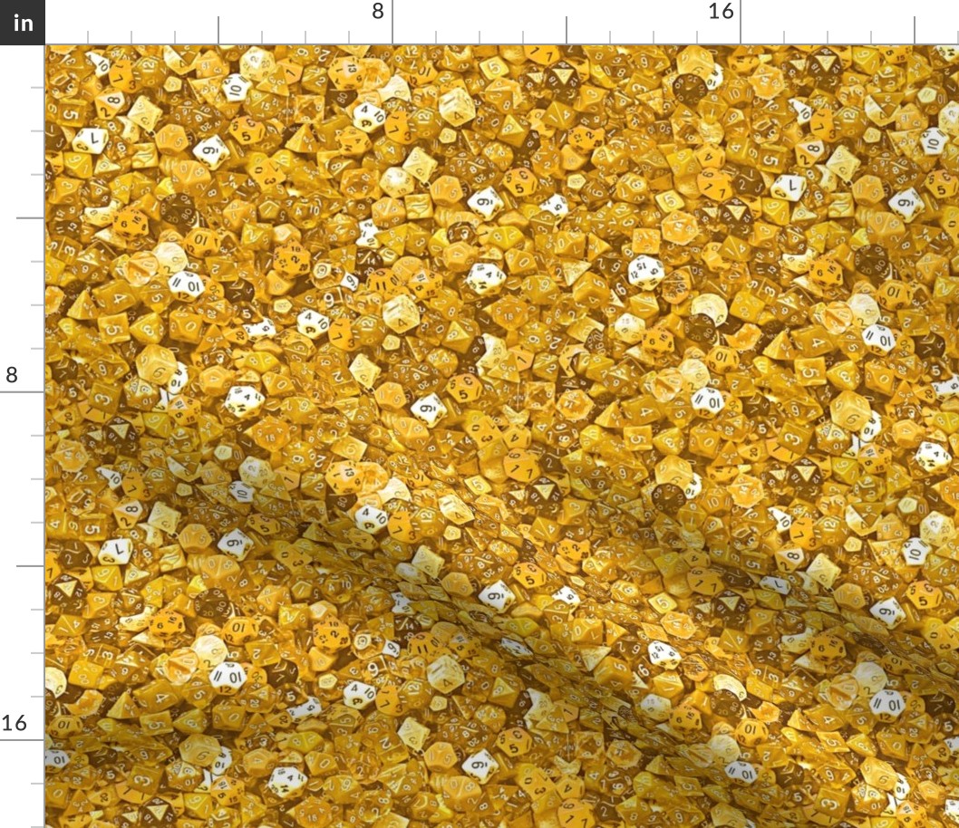 a sea of gold dice