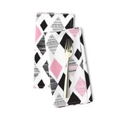 Aztec winter pink geometric prism diamond fabric