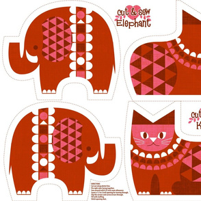 elephant kitty red