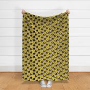 boston terrier // mustard yellow boston terriers dog fabric cute hand-drawn dog design