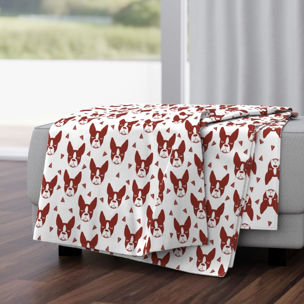 boston terriers // boston terrier cute dog red fabric dogs dog breed