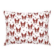 boston terriers // boston terrier cute dog red fabric dogs dog breed