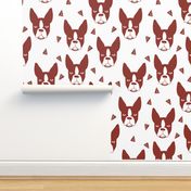 boston terriers // boston terrier cute dog red fabric dogs dog breed