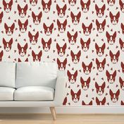 boston terriers // boston terrier cute dog red fabric dogs dog breed