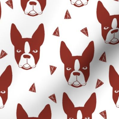 boston terriers // boston terrier cute dog red fabric dogs dog breed