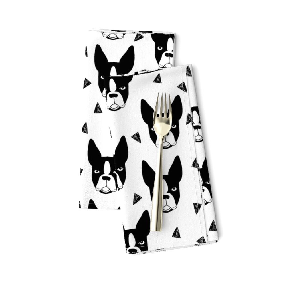 boston terrier // boston terrier dog black and white illustration