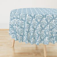 Squid Damask Blue