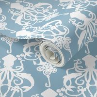 Squid Damask Blue