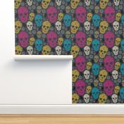 skulls and flowers