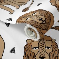 lion // safari lion zoo brown kids simple animal