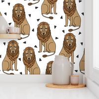 lion // safari lion zoo brown kids simple animal