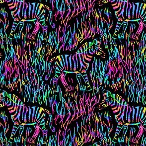 Scratchboard Rainbow Zebras