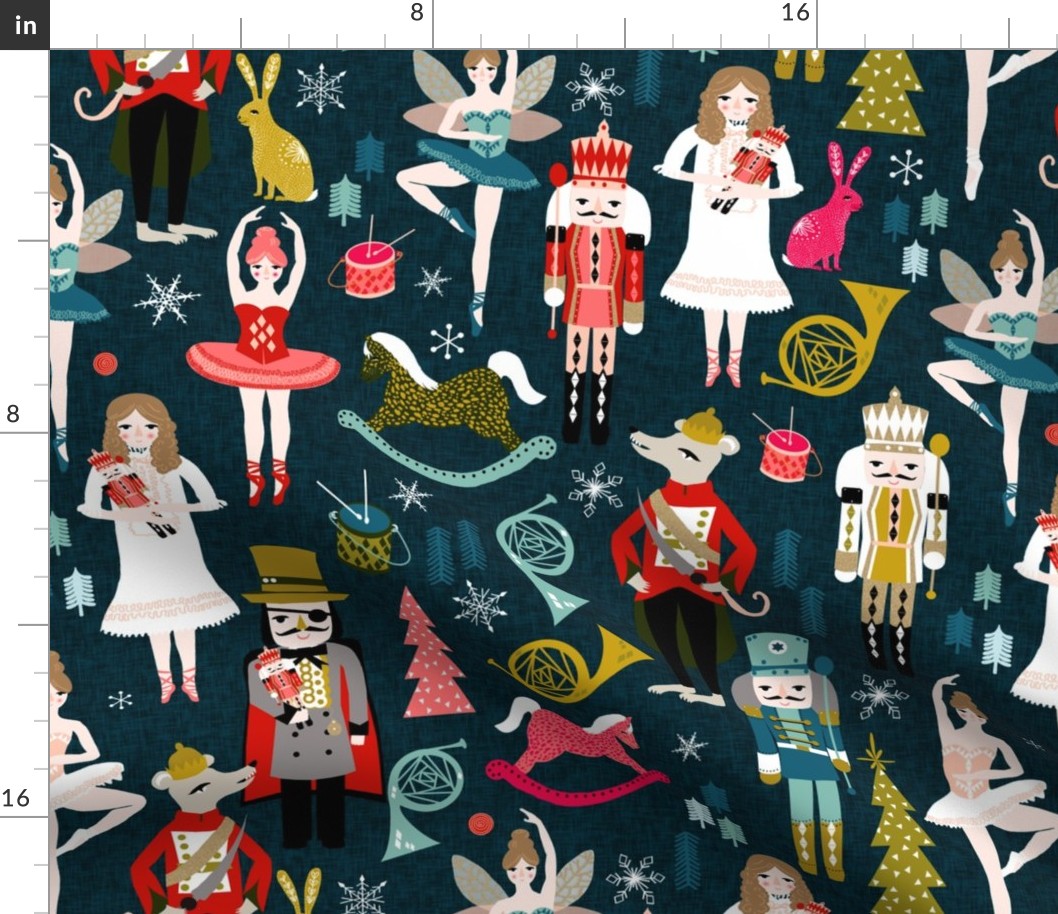 nutcracker (XL scale) // nutcracker ballet xmas holiday christmas fabric christmas design by andrea lauren