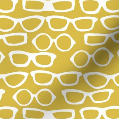 Glasses - Mustard by Andrea Lauren 