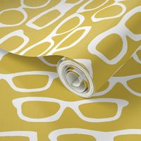 Glasses - Mustard by Andrea Lauren 