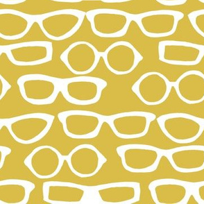 Glasses - Mustard by Andrea Lauren 