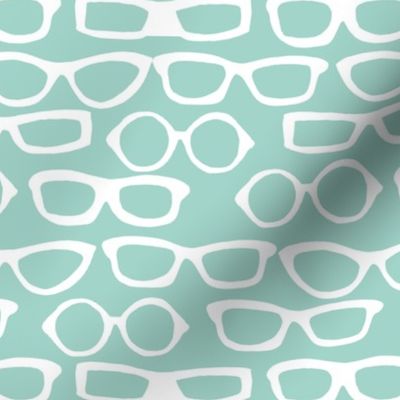 Glasses - Pale Turquoise by Andrea Lauren 