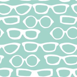 Glasses - Pale Turquoise by Andrea Lauren 