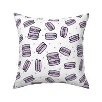 macaron // sweet pastel purple macarons sweets bakery girls fabric