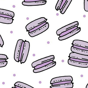 macaron // sweet pastel purple macarons sweets bakery girls fabric