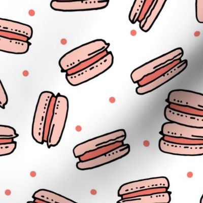 macaron // macarons sweets pastel pink bakery sweet coffee shop bakery tea fabric