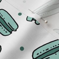 macaron // french bakery mint cute pastel girls girly cute sweets fabric