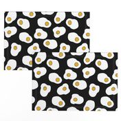 eggs // black and white food print breakfast kitchen food brunch novelty print