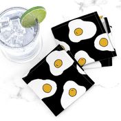 eggs // black and white food print breakfast kitchen food brunch novelty print