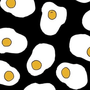 eggs // black and white food print breakfast kitchen food brunch novelty print