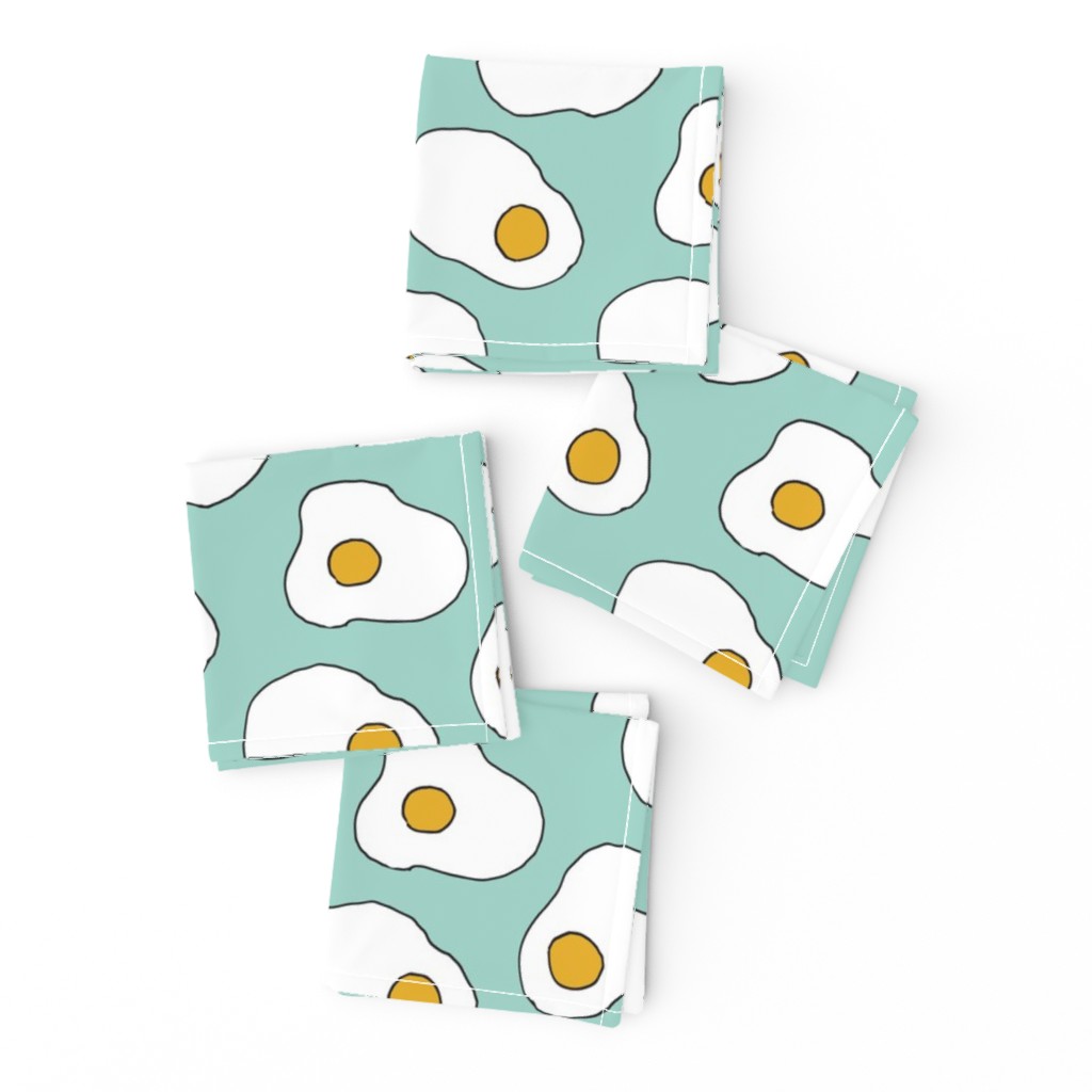 eggs // mint egg print breakfast food eggs and bacon egg fried egg 