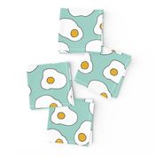 eggs // mint egg print breakfast food eggs and bacon egg fried egg 