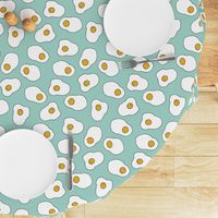 eggs // mint egg print breakfast food eggs and bacon egg fried egg 