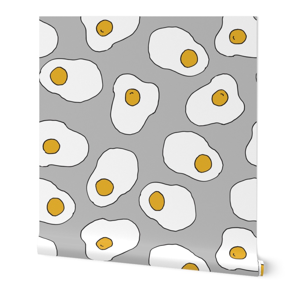 eggs // eggs egg grey food novelty funny quirky food print