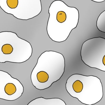 eggs // eggs egg grey food novelty funny quirky food print