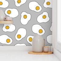 eggs // eggs egg grey food novelty funny quirky food print