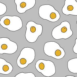 eggs // eggs egg grey food novelty funny quirky food print