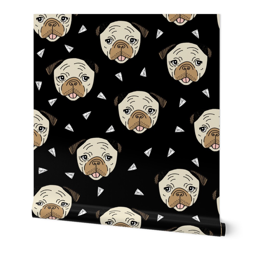 Pugs - Black by Andrea Lauren 