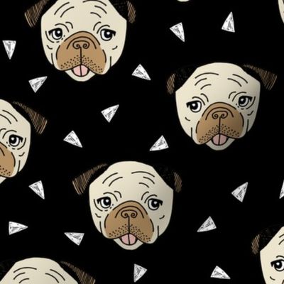 Pugs - Black by Andrea Lauren 