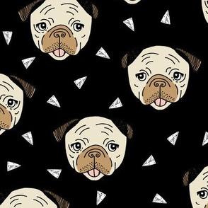 Pugs - Black by Andrea Lauren 