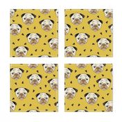 Pugs - Mustard by Andrea Lauren 