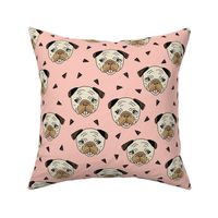 Pugs - Pale Pink by Andrea Lauren 