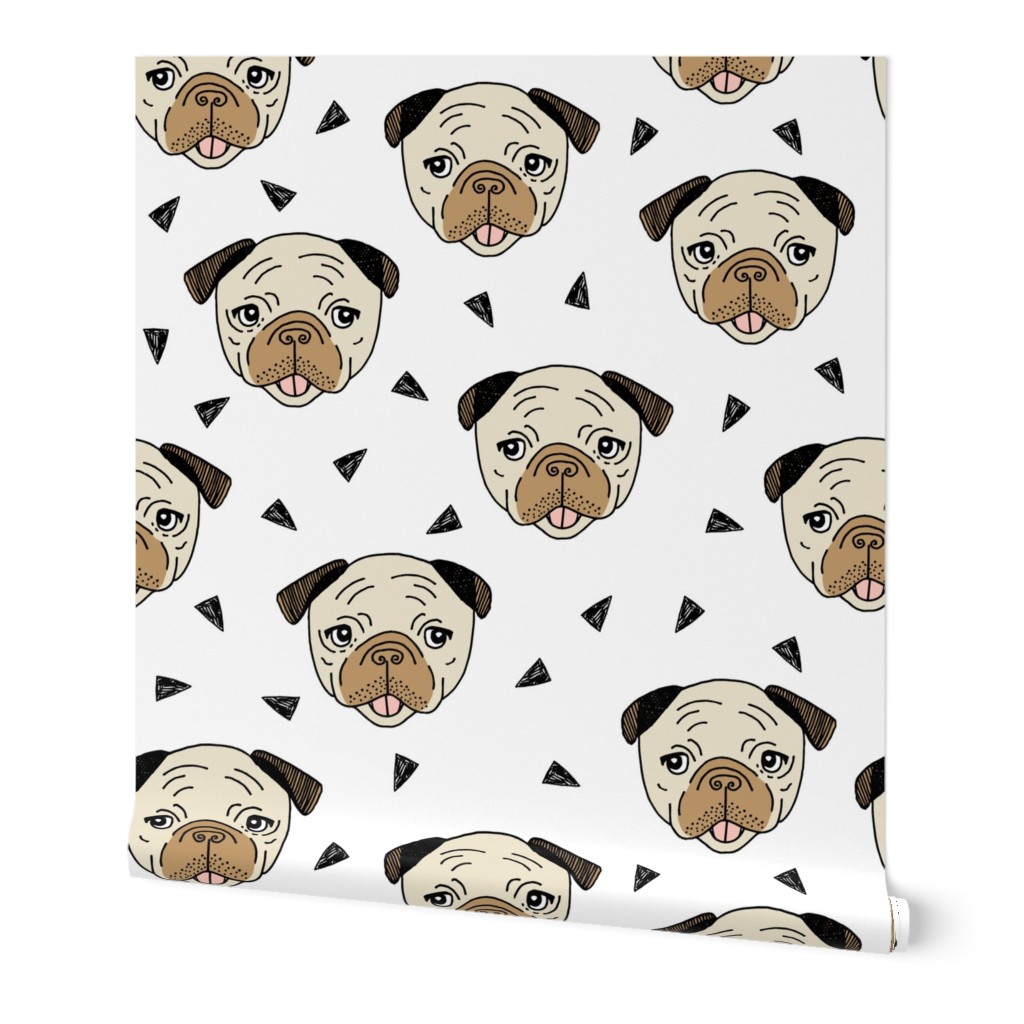 Pugs - White by Andrea Lauren 