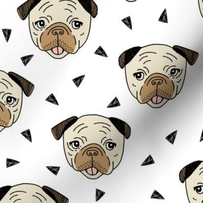 Pugs - White by Andrea Lauren 