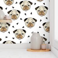 Pugs - White by Andrea Lauren 